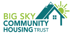 Big Sky Community Housing Trust logo with house and sun behind mountains