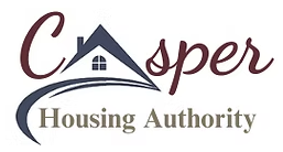 Casper Housing Authority logo, house icon integrated in text