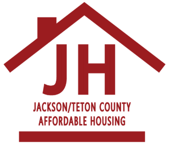 Jackson/Teton County Affordable Housing logo, red house outline with 