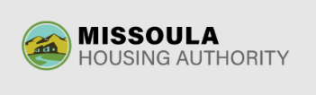 Missoula Housing Authority logo with house and path in circle