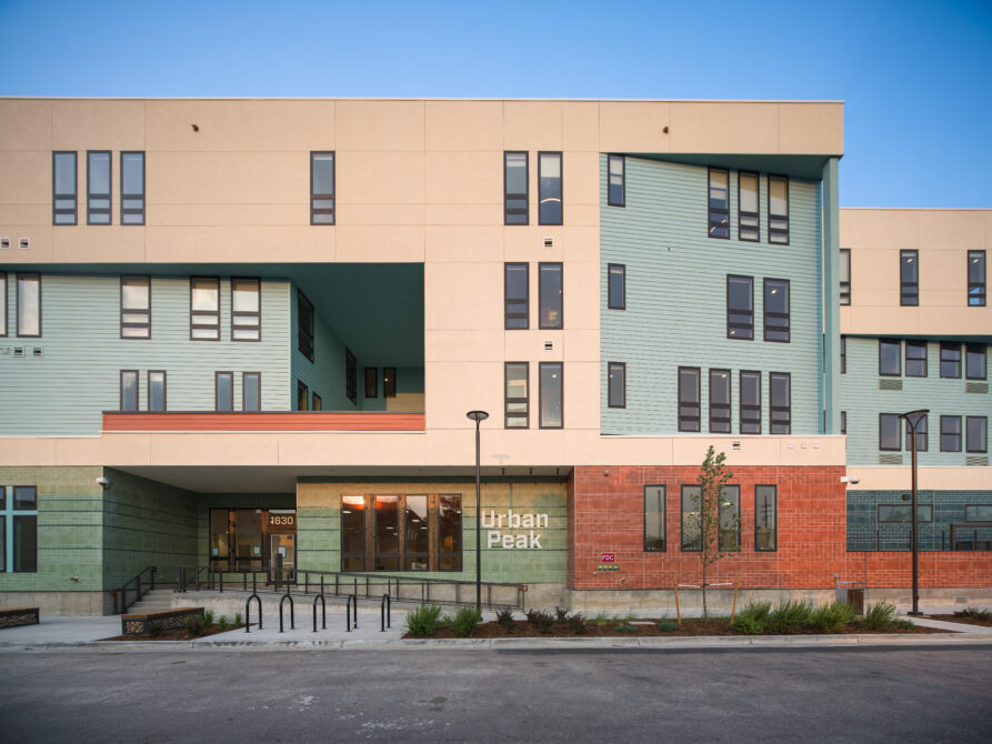 Urban Peak building with modern design, large windows, address 1630 displayed.