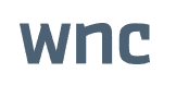 WNC logo in dark gray lowercase letters